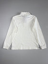 Polo Ralph Lauren Custom Fit Long Sleeve Polo Shirt — White Navy (L)