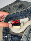 J950 (Amaterasu) Embroidered Crane Jeans (W:32 |L:43)