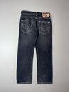 Vintage True Religion Big Stitch Black Wash Jeans (W:36) (L:43)
