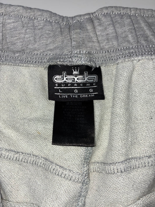 Dada Supreme Logo Grey Drawstring Sweat Shorts (W:34) (L:21)