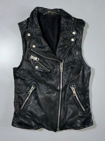 Super Premium Original Leather Vest (XXS)