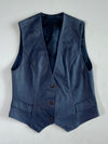 Vintage Premium Original Bomber Leather Vest (XXS)