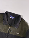 Asics Colorblock Full-Zip Fleece Jacket – Black/Olive (L)