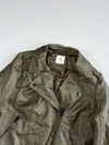 Vintage Tu Olive Green Leather Biker Jacket Women’s(S)