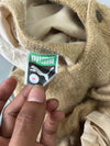 Puma Re Vintage Knit-Trim Bomber Jacket Cream Beige (M)