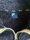 FILA Colorblock Sherpa Fleece Zip Jacket – Navy/Cream (S)