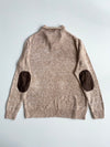 Chaps Beige Marled Knit Button Collar Sweater (XL)