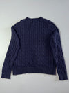 Polo Ralph Lauren Cable Knit Crewneck Sweater – Navy Blue (L)