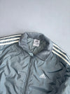 Adidas Fleece-Lined Puffer Jacket – Grey/White Stripes (L)