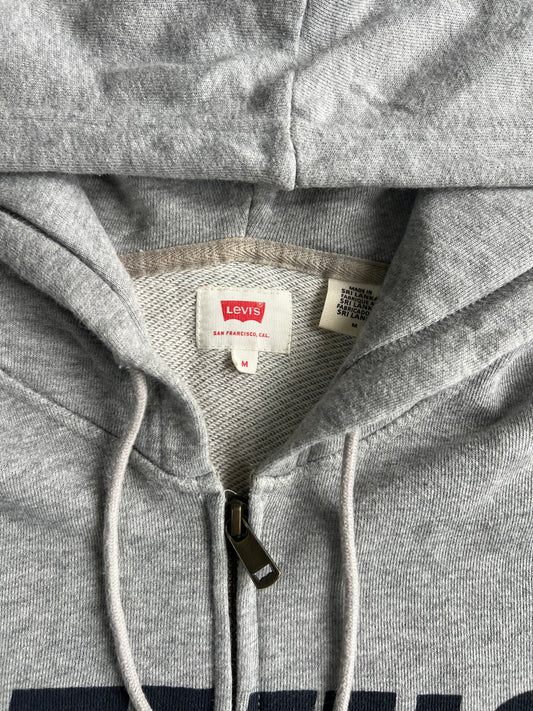 Levi’s Logo Print Zip-Up Hoodie (M)