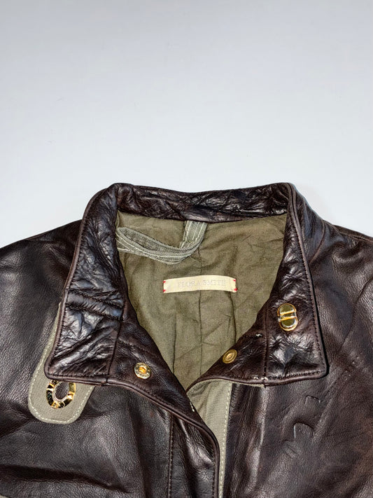 Flora Smith Premium Original Moto Leather Jacket (S)