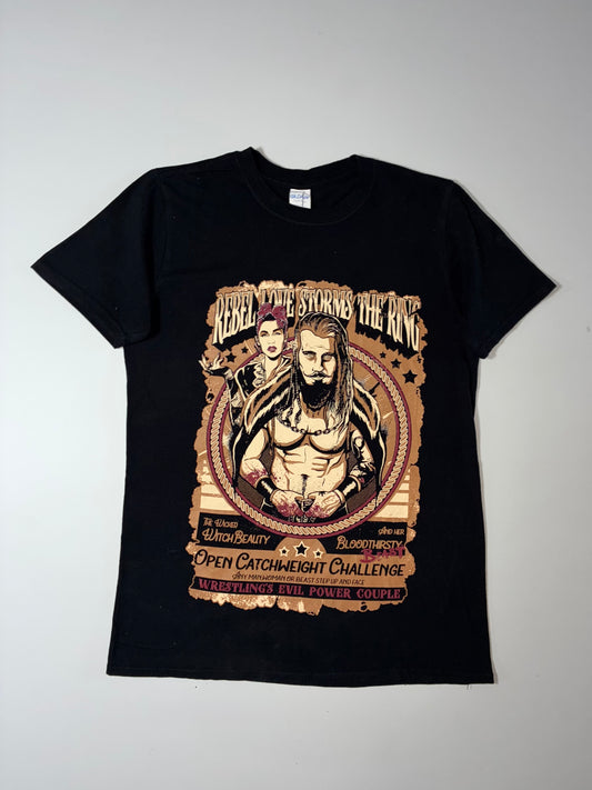 Wrestling’s Evil Power Couple Retro Poster Graphic Tee (M)