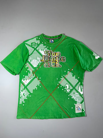 5ive Jungle & Co. | Green Pixel Argyle Y2K Tee (3XL)