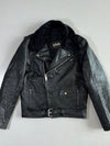 Club Genuine Leather Biker Jacket with Fur Collar (M)