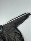 Vintage Va Bene Black Leather Bomber Jacket (2XL)
