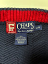 Chaps Ralph Lauren Herringbone Knit Sweater – Navy (2XL)