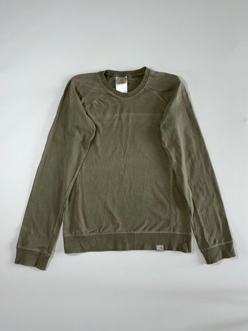 Carhartt Olive Green Raglan Crewneck Sweatshirt (XS)