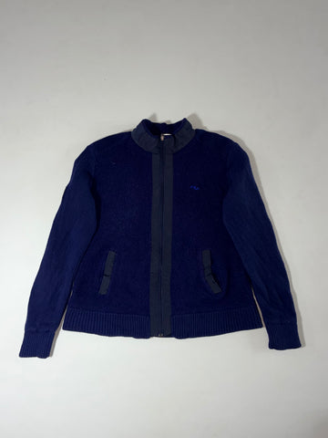 Vintage Fila Navy Blue Wool Knit Zip-Up Jacket Women’s (XL)