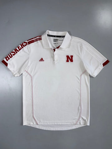 Adidas | Nebraska Huskers Polo White (XL)