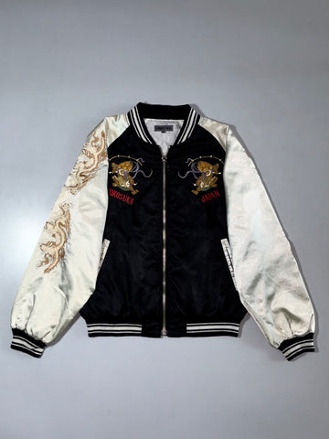 Romantic Face Yokosuka Japan Dragon Fully Embroidered Souvenir (L)