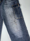 Sheng Yuehan Dark Wash Cargo Jeans (W:32|L:43)