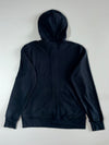 Nike Swoosh Black Full Zip Hoodie Grey Lined (M)