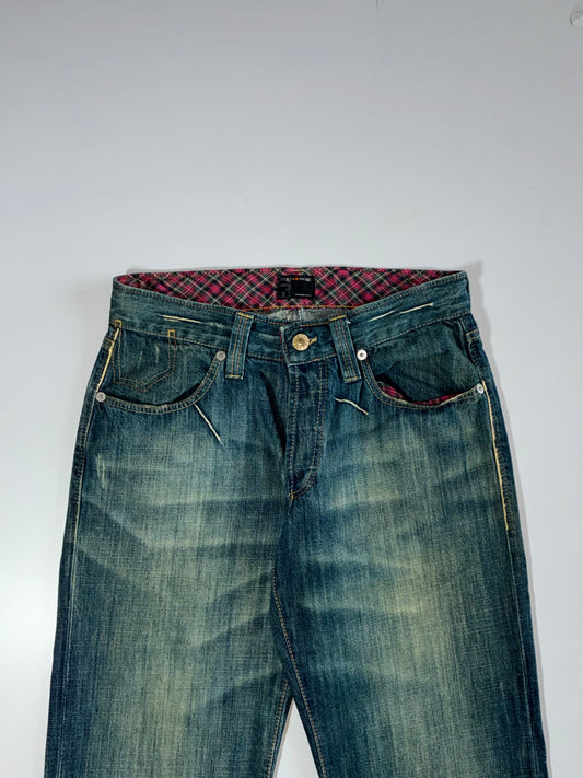 Energie Tartan-Lined Vintage Jeans (W:32 |L:44)