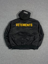 ZVetements Oversized Black Bomber Jacket – Rare Streetwear (L/XL)