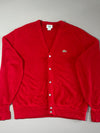 Vintage 80s IZOD Lacoste Red Cardigan – Made in USA (2XL)