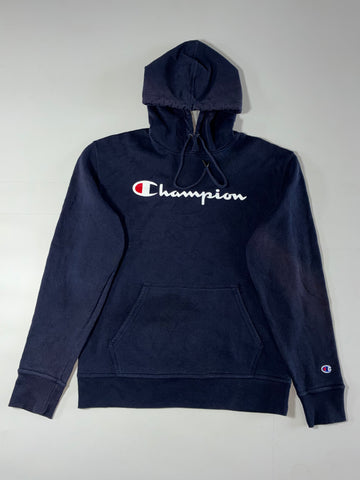 Champion Script Logo Hoodie – Navy  (L)