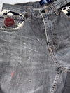 Dragon Embroidered Grey Wash Denim Pant (W:28|L:42)