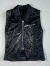 Vintage Genuine Leather Zip Vest – Black – Made in Canada Women’s (XXS)