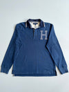 Tommy Hilfiger H Logo Rugby Polo Shirt Long Sleeve – Navy (L)