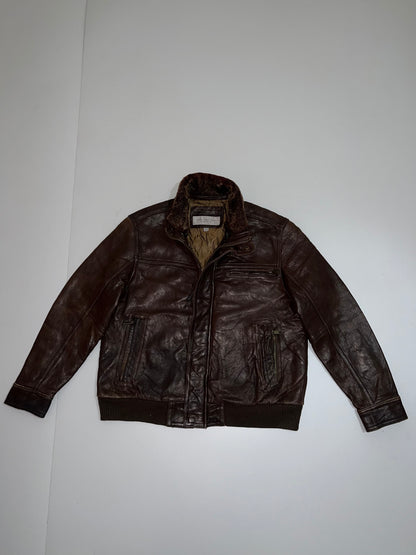 ZSuper Premium Marc New York Original Leather Jacket Heavy brown vintage (L)