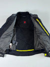 Dainese Black Leather Armoured Moto Racing Jacket Padded W/Back Hump (M)