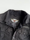 Harley-Davidson Genuine Motorclothes Armored Riding Jacket | Black Denim Trucker Style | CE Certified Protection (Size M)