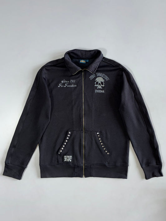 Jizo Bosatsu Black Studded Track Jacket (L)