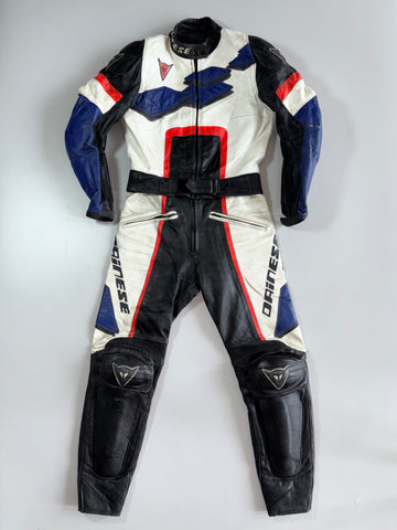 Dainese 2-Piece Leather Racing Suit m Pure leather moto suit, (PADDED)Jacket (XS) Pant (W:28)