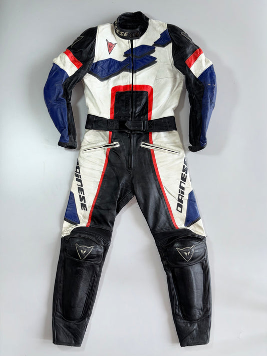 Dainese 2-Piece Leather Racing Suit m Pure leather moto suit, (PADDED)Jacket (XS) Pant (W:28)