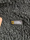 National Geographic Black Sherpa Fleece Zip-Up Hoodie (S)