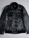 Garant Genuine Leather Bomber Jacket – Black, Ribbed Hem (XL/2XL)