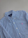 Ralph Lauren Blue Gingham Check Slim Fit Shirt (S)