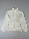SPAO Ivory Sherpa High-Neck Full-Zip Fleece Jacket (M/L)
