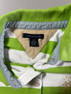 Tommy Hilfiger Green & White Striped Crest Polo women's (XS)