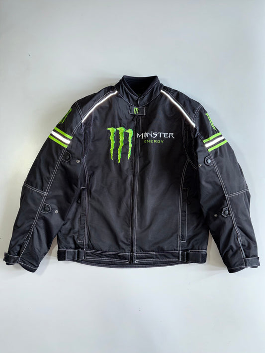 Monster Energy Embroidered Armour Motorsports Racing Jacket With removable Lining (Paded)(XL)