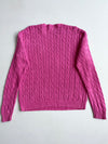 Polo Ralph Lauren Pink Cable Knit Crew Neck Sweater – (L)