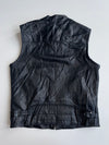 Harley Angel Black Perforated Leather Sleeveless Vest (M)