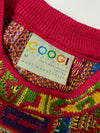 Vintage 90s COOGI Australia “FREE” 3D Graphic Pure Wool Knit Sweater – Made in Australia (XS)