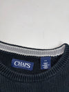 Chaps | Black Cotton Knit Crewneck Sweater (XL)