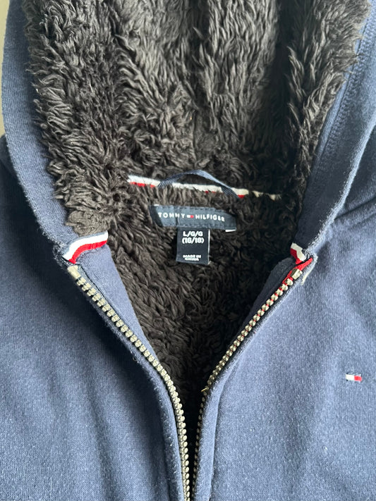 Tommy Hilfiger Sherpa-Lined Zip Hoodie | Navy | (M)
